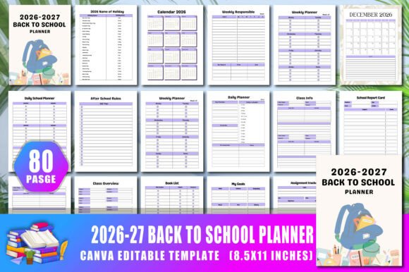 2026 - 2027 Back to School Planner: Your Ultimate Tool for Academic Success