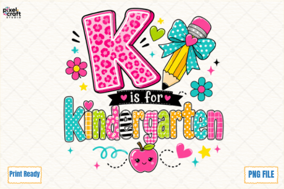 Back to School K is for Kindergarten PNG