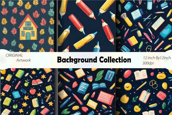 Back to School Seamless Background Print: A Versatile Digital Asset for Modern Creators