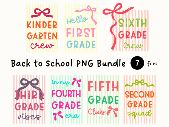 Back to School Stripes Bundle PNG: A Practical Resource for Educators and Creators
