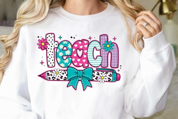 Back to School Teacher Bow PNG Design