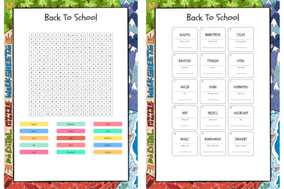Back to School Word Search, Scramble C: An Educational Resource Evaluation