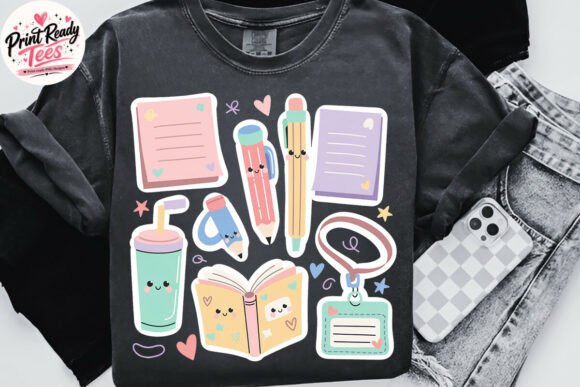 Cute School Supplies PNG, Back to School