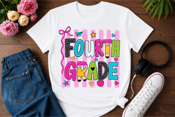 Fourth Grade PNG, Back to School Shirt: A Strategic Asset for Educators and Creators