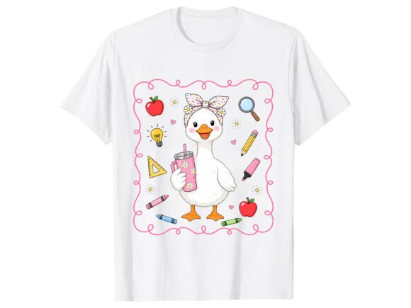 Goose Teacher Back to School T-Shirt: A Smart Choice for Your Design Projects