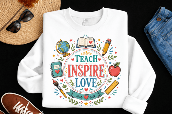 Teach Inspire Love PNG, Back to School: Elevating Educator Identity with Purposeful Design